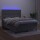 vidaXL Boxspringbett mit Matratze &amp; LED Hellgrau 140x200 cm Samt