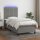 vidaXL Boxspringbett mit Matratze &amp; LED Dunkelgrau 100x200 cm Stoff