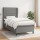 vidaXL Boxspringbett mit Matratze Dunkelgrau 100x200 cm Stoff