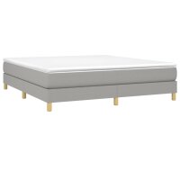 vidaXL Boxspringbett Hellgrau 160x200 cm Stoff