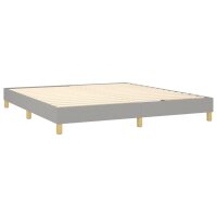 vidaXL Boxspringbett Hellgrau 160x200 cm Stoff