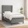 vidaXL Boxspringbett mit Matratze Dunkelgrau 100x200 cm Stoff