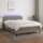 vidaXL Boxspringbett mit Matratze &amp; LED Taupe 140x200 cm Stoff