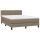 vidaXL Boxspringbett mit Matratze &amp; LED Taupe 140x200 cm Stoff