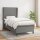 vidaXL Boxspringbett mit Matratze Dunkelgrau 100x200 cm Stoff