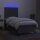 vidaXL Boxspringbett mit Matratze &amp; LED Dunkelgrau 100x200 cm Stoff