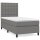 vidaXL Boxspringbett mit Matratze Dunkelgrau 100x200 cm Stoff