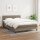 vidaXL Boxspringbett mit Matratze Taupe 140x200 cm Stoff