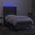 vidaXL Boxspringbett mit Matratze &amp; LED Dunkelgrau 100x200 cm Stoff