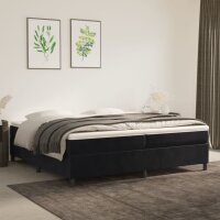 vidaXL Boxspringbett mit Matratze Schwarz 200x200 cm Samt