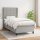 vidaXL Boxspringbett mit Matratze Hellgrau 80x200 cm Stoff