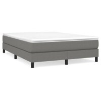 vidaXL Boxspringbett mit Matratze Dunkelgrau 140x190 cm Stoff