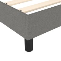 vidaXL Boxspringbett mit Matratze Dunkelgrau 140x190 cm Stoff