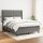 vidaXL Boxspringbett mit Matratze Dunkelgrau 140x200 cm Stoff