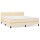 vidaXL Boxspringbett mit Matratze Creme 160x200 cm Stoff