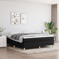 vidaXL Boxspringbett mit Matratze Schwarz 180x200 cm Stoff