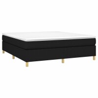 vidaXL Boxspringbett mit Matratze Schwarz 180x200 cm Stoff