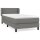 vidaXL Boxspringbett mit Matratze Dunkelgrau 90x190 cm Stoff