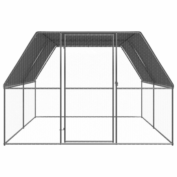 vidaXL Outdoor-H&uuml;hnerk&auml;fig 3x4x2 m Verzinkter Stahl