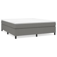 vidaXL Boxspringbett Dunkelgrau 180x200 cm Stoff