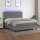 vidaXL Boxspringbett mit Matratze &amp; LED Dunkelgrau 180x200 cm Stoff