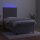 vidaXL Boxspringbett mit Matratze &amp; LED Hellgrau 100x200 cm Samt