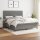 vidaXL Boxspringbett mit Matratze Dunkelgrau 180x200 cm Stoff