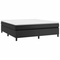 vidaXL Boxspringbett Schwarz 180x200 cm Kunstleder