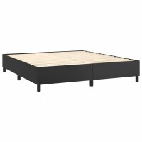 vidaXL Boxspringbett Schwarz 180x200 cm Kunstleder