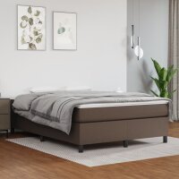 vidaXL Boxspringbett Braun 140x190 cm Kunstleder