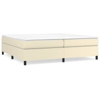 vidaXL Boxspringbett Creme 200x200 cm Kunstleder