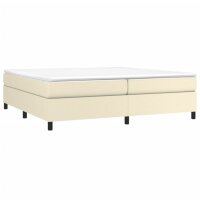 vidaXL Boxspringbett Creme 200x200 cm Kunstleder