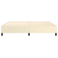 vidaXL Boxspringbett Creme 200x200 cm Kunstleder