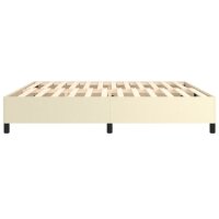 vidaXL Boxspringbett Creme 200x200 cm Kunstleder