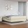 vidaXL Boxspringbett Creme 200x200 cm Kunstleder