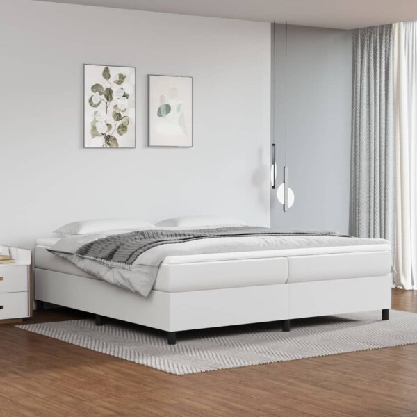 vidaXL Boxspringbett Wei&szlig; 200x200 cm Kunstleder