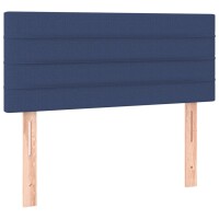 WOWONA Boxspringbett mit Matratze Blau 90x190 cm Stoff