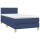 WOWONA Boxspringbett mit Matratze Blau 90x190 cm Stoff