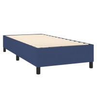 WOWONA Boxspringbett mit Matratze Blau 80x200 cm Stoff