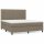 vidaXL Boxspringbett mit Matratze Taupe 160x200 cm Stoff