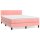 vidaXL Boxspringbett mit Matratze Rosa 140x190 cm Samt