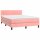 vidaXL Boxspringbett mit Matratze Rosa 140x190 cm Samt