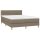 vidaXL Boxspringbett mit Matratze Taupe 140x190 cm Stoff