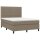 vidaXL Boxspringbett mit Matratze Taupe 140x190 cm Stoff