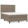 vidaXL Boxspringbett mit Matratze Taupe 140x190 cm Stoff