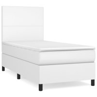 WOWONA Boxspringbett mit Matratze Weiß 90x200 cm...