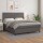 vidaXL Boxspringbett mit Matratze Grau 180x200 cm Kunstleder