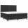 vidaXL Boxspringbett mit Matratze Schwarz 160x200 cm Kunstleder