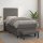 vidaXL Boxspringbett mit Matratze Grau 100x200 cm Kunstleder