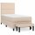 WOWONA Boxspringbett mit Matratze Cappuccino-Braun 90x200cm Kunstleder